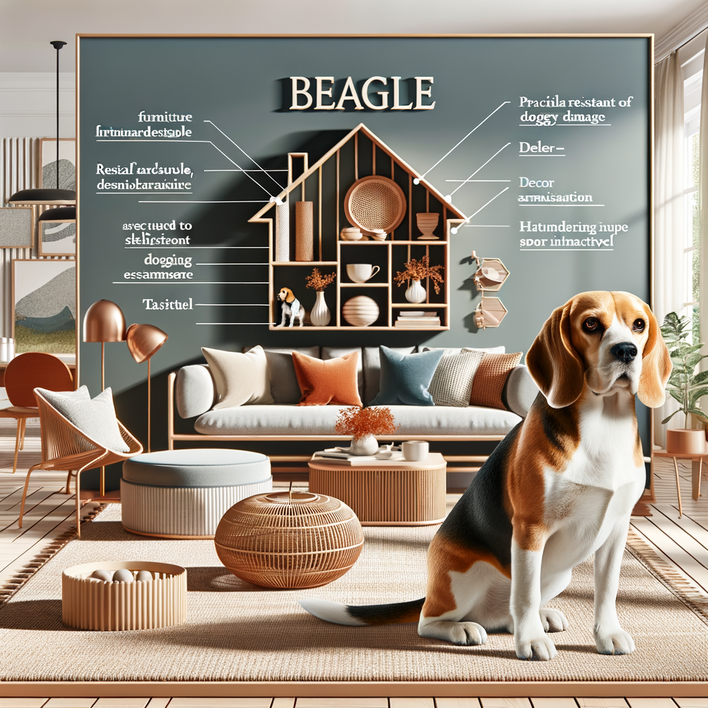 Beagle-friendly home design featuring Beagle-proof furniture and pet-friendly decor in a Beagle-safe living space, providing interior design tips for Beagle owners.