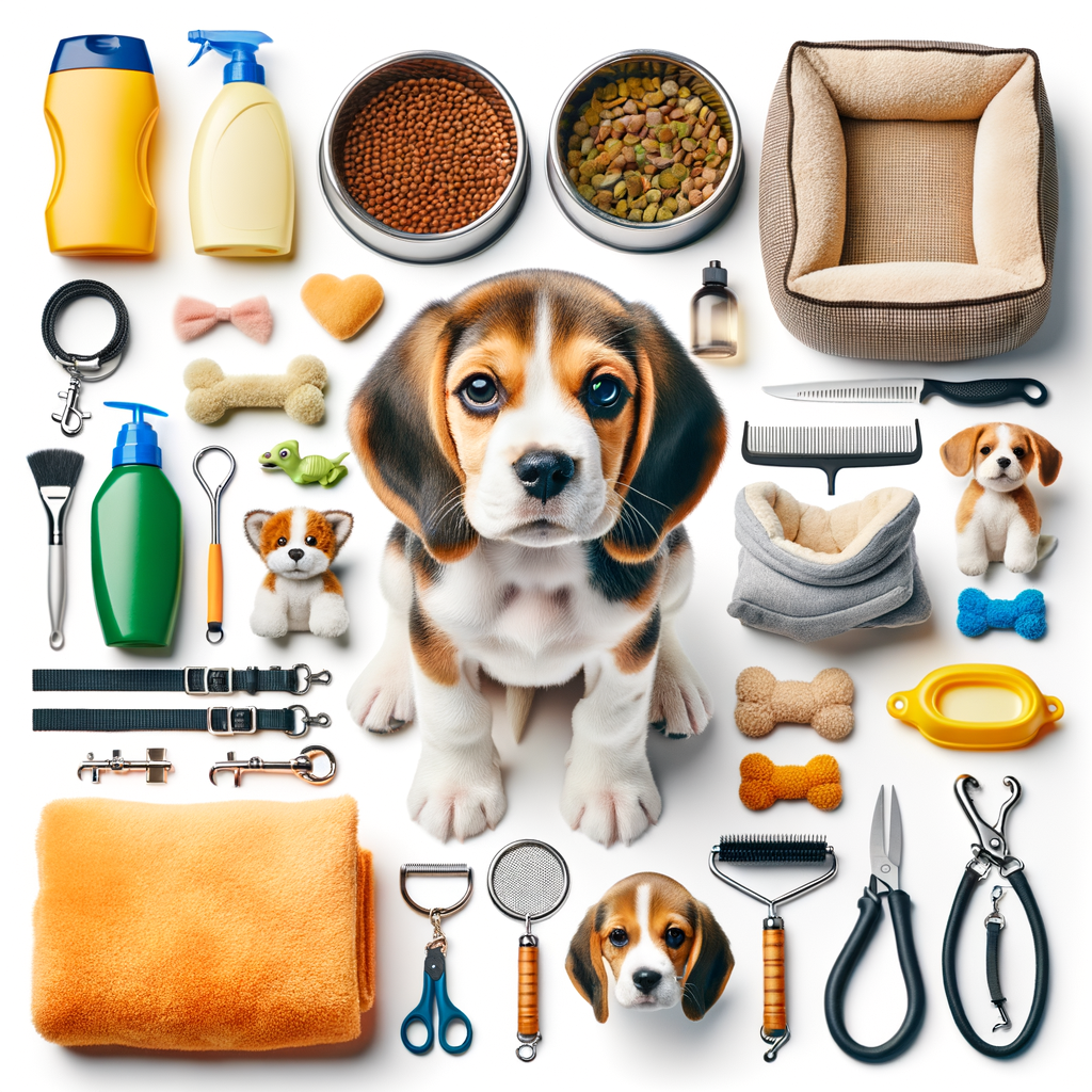 Essential Beagle puppy accessories for new Beagle puppy care, including must-have Beagle accessories, puppy care products, and Beagle puppy training accessories for overall well-being.