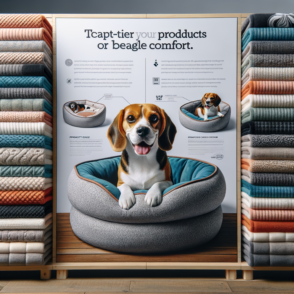 Content Beagle snuggled in a high-quality blanket from a professional display of Beagle comfort products, showcasing the importance of choosing the right dog blanket for ultimate comfort.