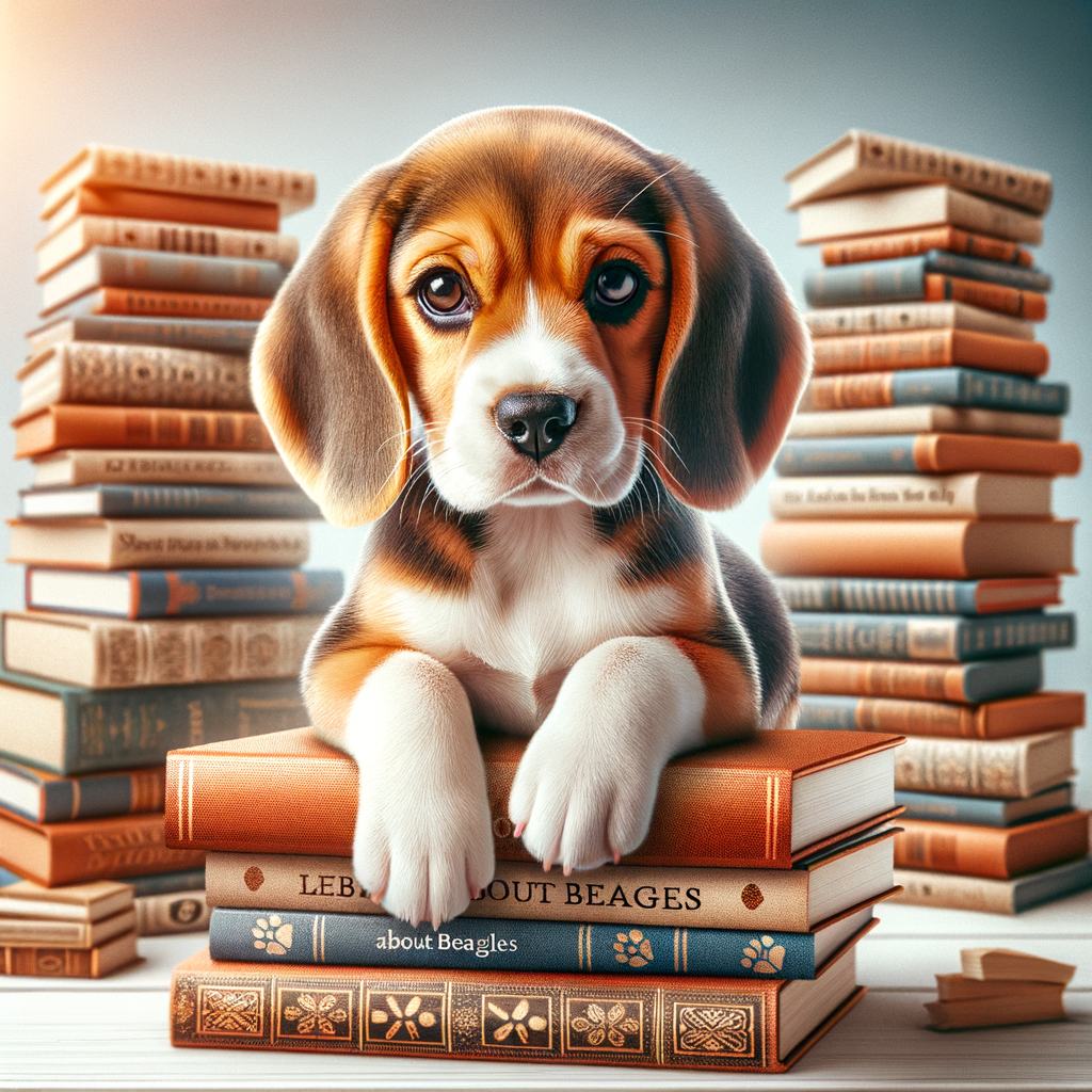 Inviting display of must-read Beagle books and Beagle-themed literature, perfect for Beagle lovers and dog enthusiasts seeking tail-wagging tales and Beagle stories.