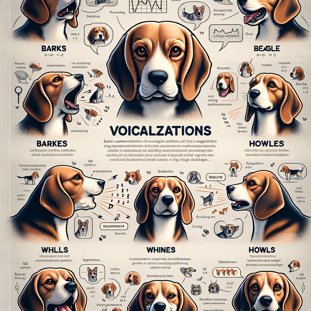 Infographic guide to understanding Beagle vocalizations, decoding Beagle barks, interpreting Beagle noises, and Beagle whining meanings for effective Beagle communication.