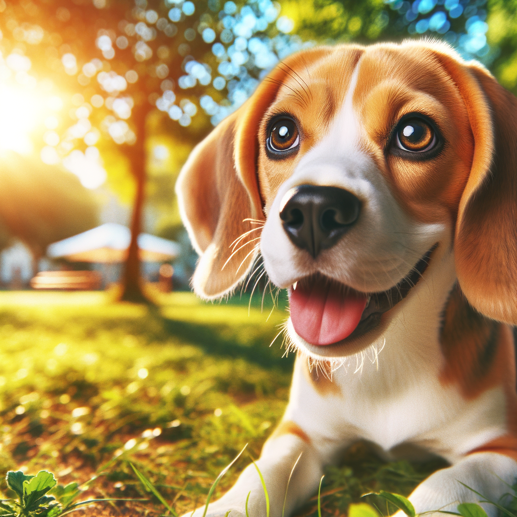 Playful Beagle dog showcasing unique traits and friendly temperament in a natural outdoor setting, perfect example of understanding Beagle behavior and breed characteristics.