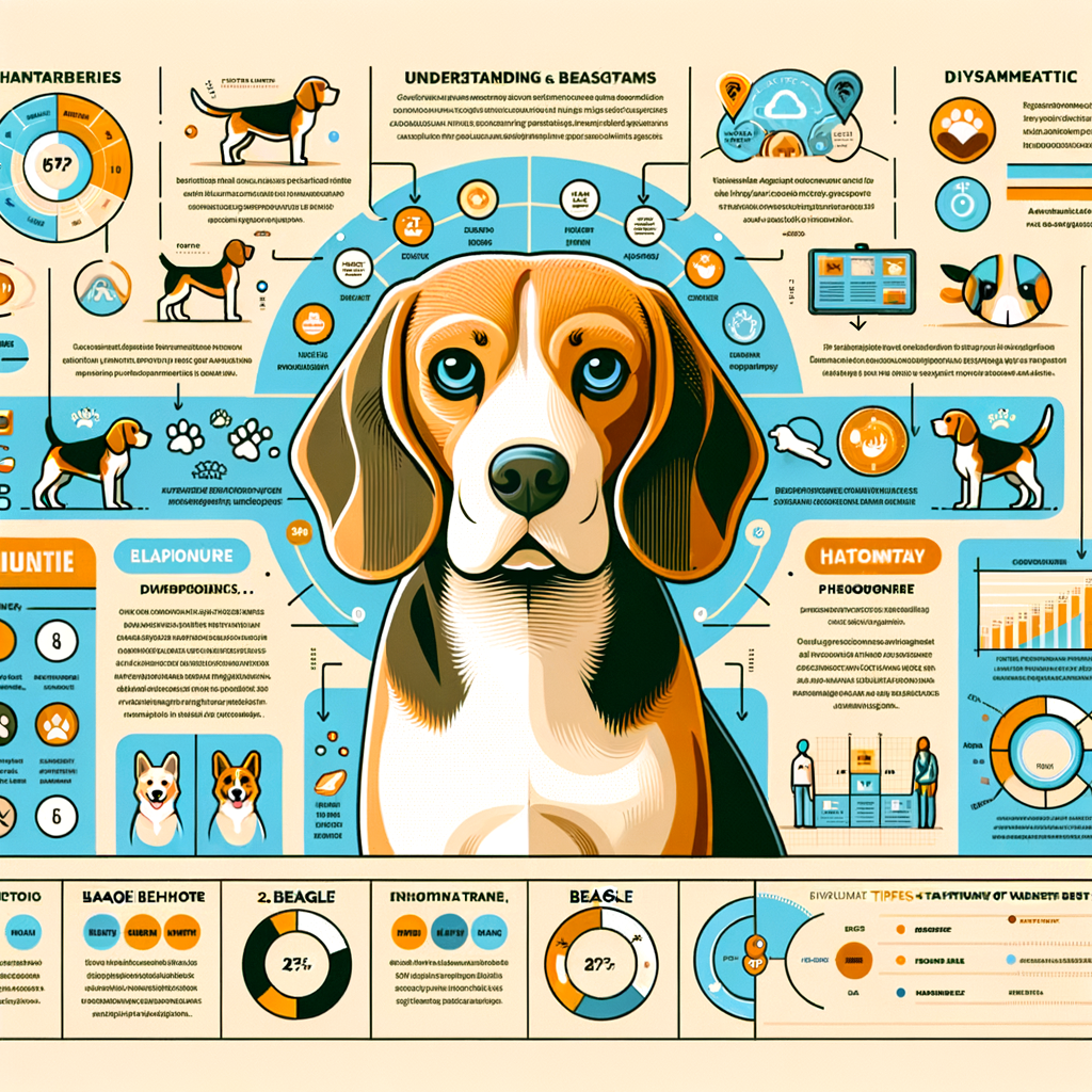 Infographic highlighting unique Beagle characteristics, personality traits, and breed information, offering insights into understanding Beagle behavior and unleashing their unique traits.