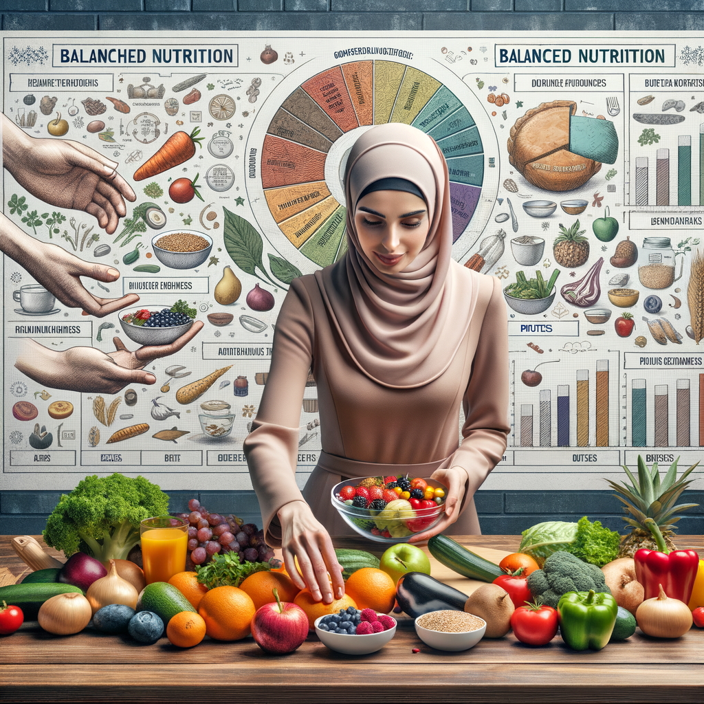 Nutritionist demonstrating the key to healthy habits with a balanced nutrition routine, providing strategies for establishing healthy eating habits, and emphasizing the importance of maintaining nutritional balance in diet for a healthy lifestyle.
