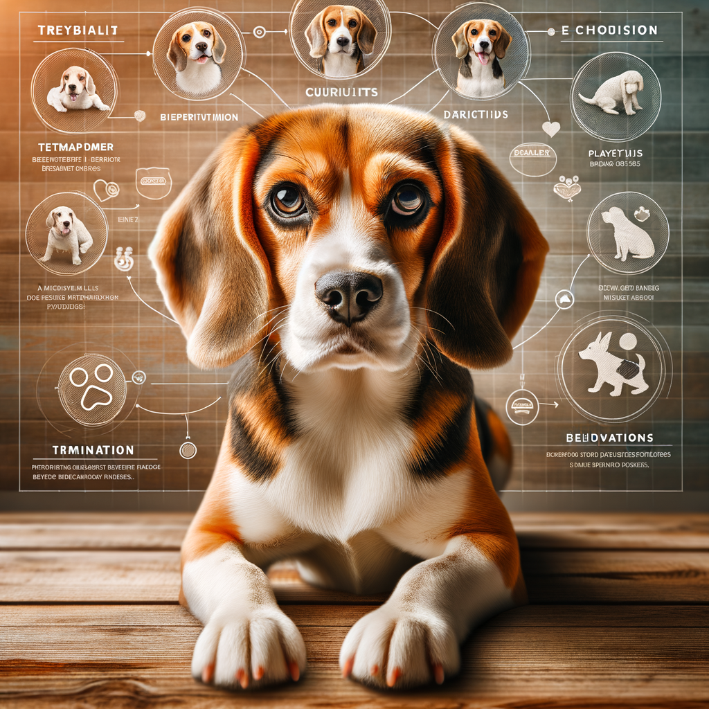 Beagle showcasing temperament traits like playfulness and curiosity in a training setting, highlighting Beagle behavior problems and breed characteristics for understanding and decoding Beagle behavior and temperament.