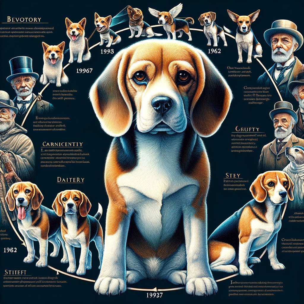 Infographic detailing the rich history and significance of Beagle dogs, highlighting their historical roles and unique contributions to society.